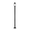 Z-Lite Roundhouse 1 Light Outdoor Post Mounted Fixture, Black And Clear Seedy 569PHM-567P-BK - alternate 1